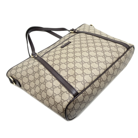 Gucci 2-Way Tote Bag (Strap Missing) Women's Shoulder 388929 GG Supreme Beige - Picture 3 of 9